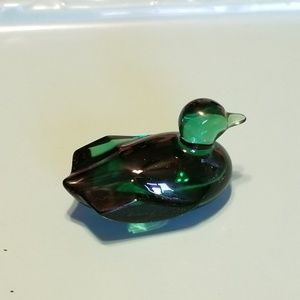 Baccarat crystal figurines - green Duck